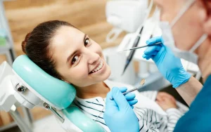 Supported by teeth