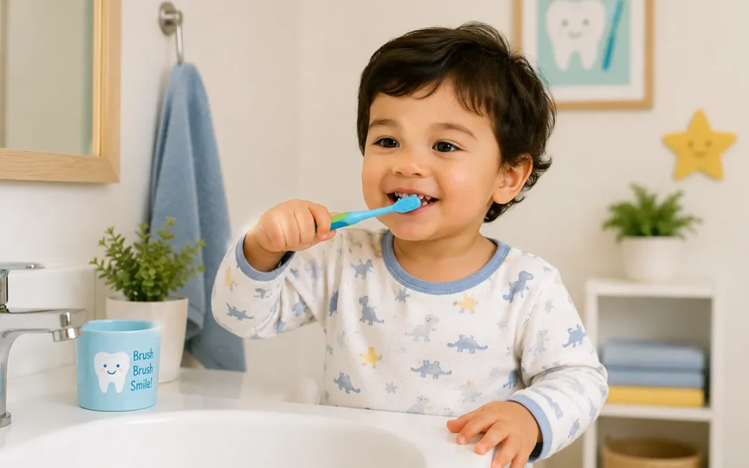 Toddler toothbrushing